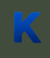 Deep Casting Mould 6 Inch - Letter K (Blue)