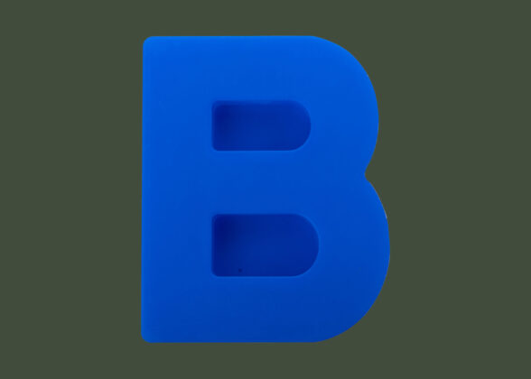 Deep Casting Mould 6 Inch - Letter B (Blue)