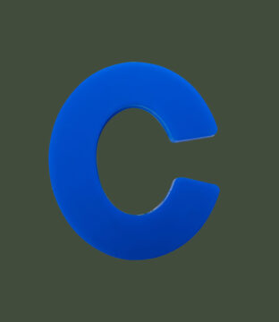 Deep Casting Mould 6 Inch – Letter C (Blue)