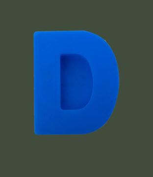 Deep Casting Mould 6 Inch – Letter D (Blue)