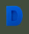 Deep Casting Mould 6 Inch - Letter D (Blue)