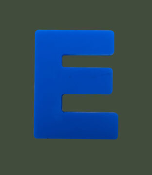 Deep Casting Mould 6 Inch – Letter E (Blue)