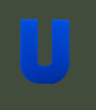 Deep Casting Mould 6 Inch – Letter U (Blue)