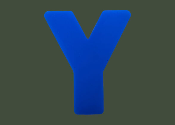 Deep Casting Mould 6 Inch - Letter Y (Blue)