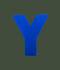 Deep Casting Mould 6 Inch - Letter Y (Blue)