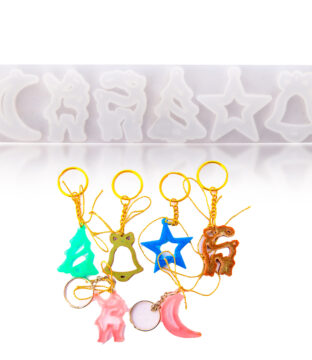 Christmas Charms mold (6 in 1) Resin Silicone Mould