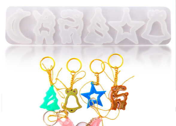 Christmas Charms mold (6 in 1) Resin Silicone Mould