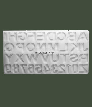 Reverse Alphabet With Hole Mold